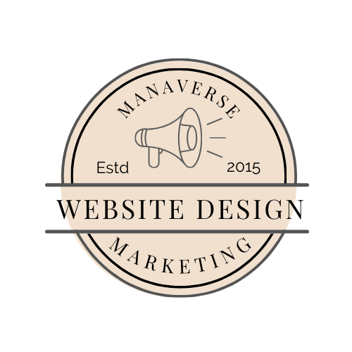 website design manaverse cafe marketing Circle Logo Manaverse Cafe Marketing Website Design Logo